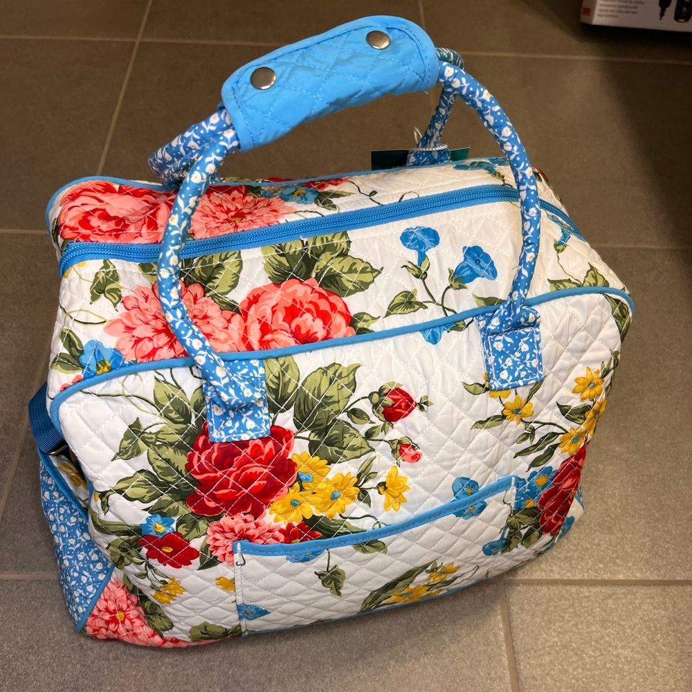 Quilted Floral Travel Bag by Pioneer Woman w/ Adjustable Shoulder Strap